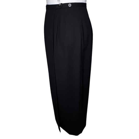 LOFT Skirts Vintage Formal Ann Taylor Loft Black Wool Wrap Maxi